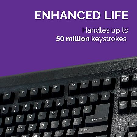 TVS ELECTRONICS Gold Prime Mechanical Wired Keyboard | Dustproof Key switches | Guaranteed 50 Million keystrokes | 1.5 Meter USB Cable, USB Gold Keyboard (Black) - Rajputtrade