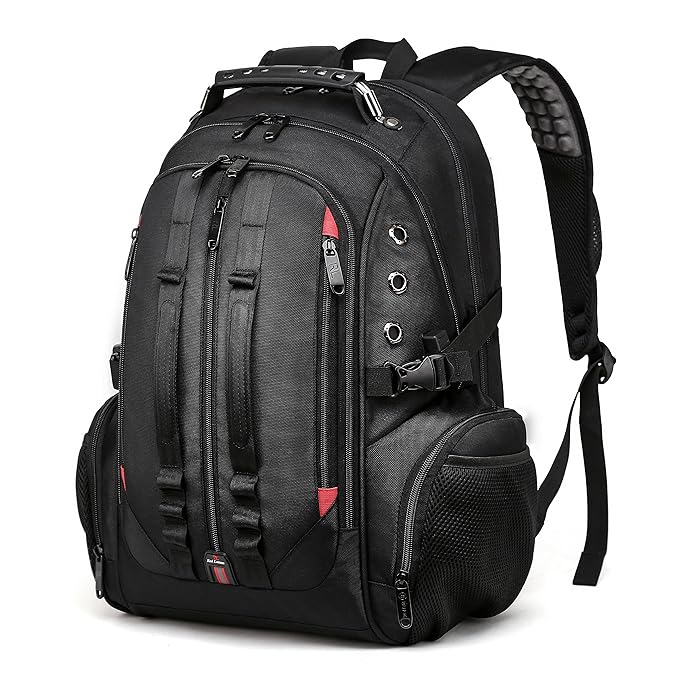 Red Lemon Swisslook Polyester Bange Series 45L 15.6-inch Laptop Bags Backpack for Men and Women Semi Waterproof USB with Anti Theft Pocket Travel Backpack - Rajputtrade
