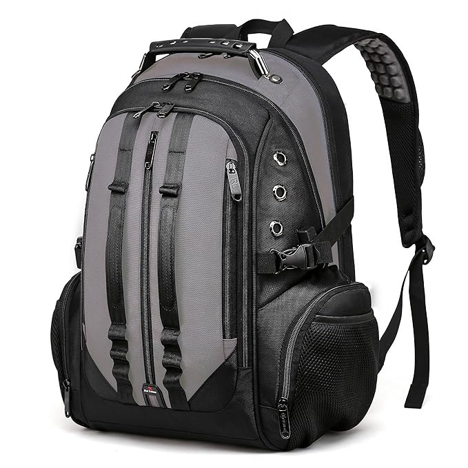 Red Lemon Swisslook Polyester Bange Series 45L 15.6-inch Laptop Bags Backpack for Men and Women Semi Waterproof USB with Anti Theft Pocket Travel Backpack - Rajputtrade