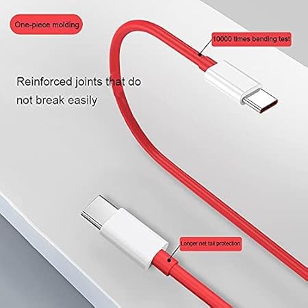 Type-C to Type-C Cable for Tata Nexon Original USB Data & Charging Cable | Fast Charging Cable 60W High Speed (Red) - Rajputtrade