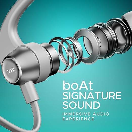 boAt Rockerz 255 Pro+, 60HRS Battery Ear Bluetooth Neckband (Cosmic Grey) - Rajputtrade