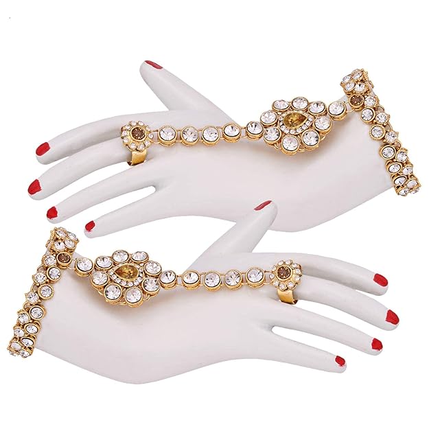 Jewellery Wedding Designer Gold Plated Dulhan Choker Bridal Set with sheeshpatti for Girls & Women - Rajputtrade