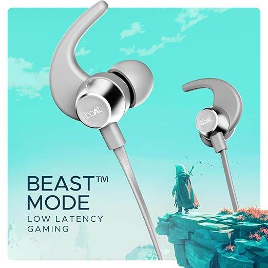 boAt Rockerz 255 Pro+, 60HRS Battery Ear Bluetooth Neckband,(Moon White) - Rajputtrade