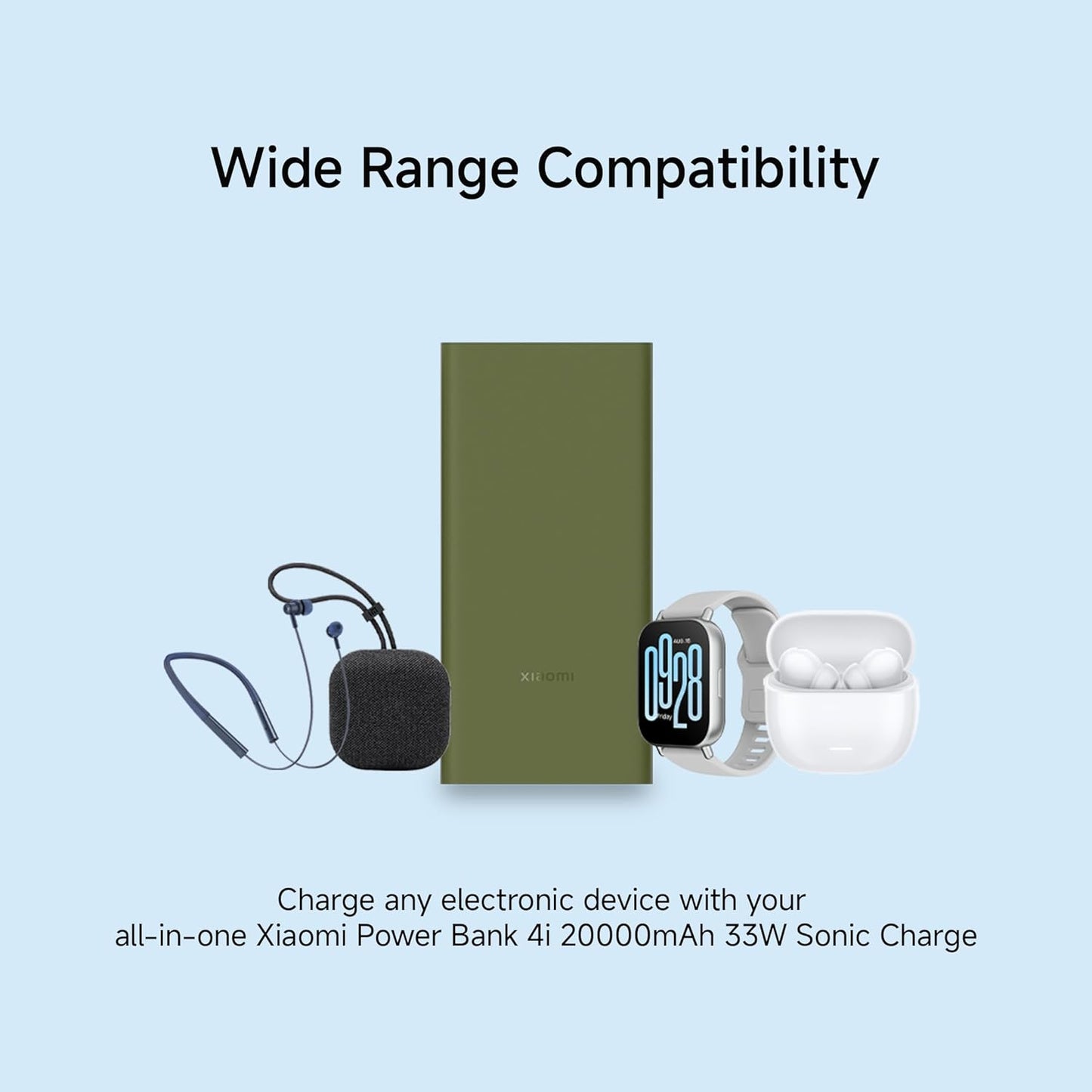 Xiaomi Power Bank 4i 20000mAh 33W Super Fast Charging PD | Power Delivery |Olive Green| - Rajputtrade