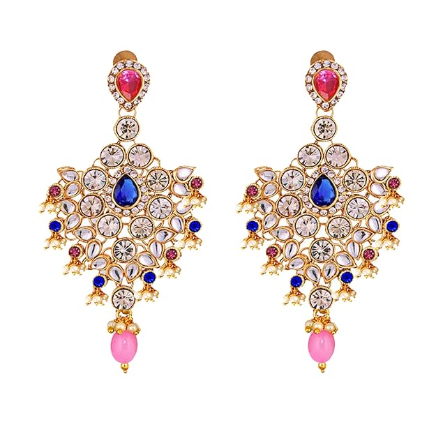 Jewellery Wedding Designer Gold Plated Dulhan Choker Bridal Set with sheeshpatti for Girls & Women - Rajputtrade