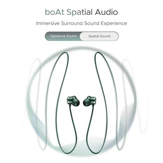 boAt Rockerz 255 Z Plus BT v5.3, Bluetooth Neckband,(Pine Green) - Rajputtrade
