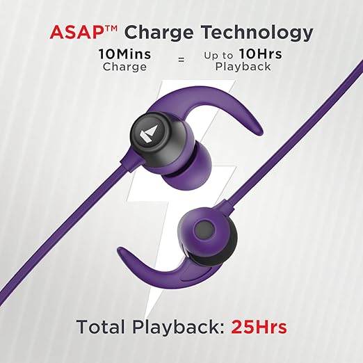 boAt Rockerz 255 Neo in-Ear Bluetooth Neckband (Purple Haze) - Rajputtrade