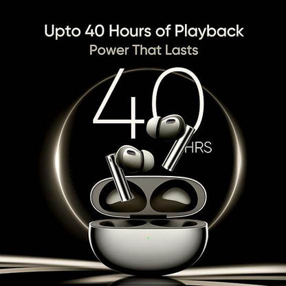 Ear Buds Air 6 Pro with Dual Drivers(11Mm+6Mmtweeter),40 Hrs Play Time,Fast Charge,50 Db ANC - Rajputtrade
