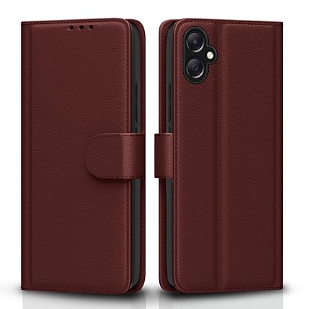 Samsung Galaxy A05 / M05 / F05 | Flip Cover Leather Finish (Flip Brown)