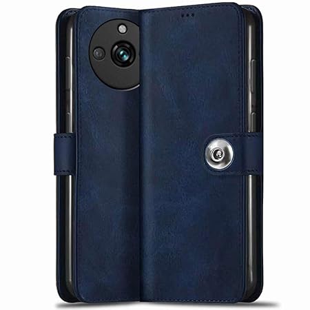 Realme 11 Pro / 11 Pro Plus/Narzo 60 Pro 5G | Genuine Leather Finish (Flip Blue)
