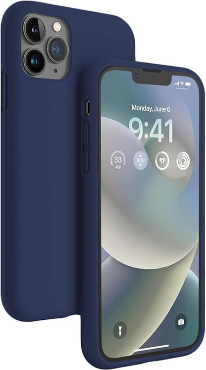 iPhone 11 Pro 5.8 inch, Shockproof Slim Back Cover Liquid Silicone Case - Blue