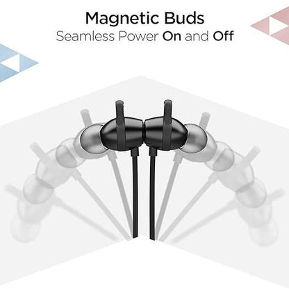 boAt Rockerz 255 Max, 60h Battery, EQ Modes, Power Magnetic Earbuds,Textured Finish, Bluetooth in Ear Neckband, (Stunning Black) - Rajputtrade