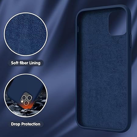 iPhone 11 Pro 5.8 inch, Shockproof Slim Back Cover Liquid Silicone Case - Blue