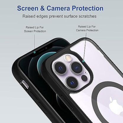 iPhone 12 Pro Max Back Case Cover | Scratch-Resistant Back Case Cover | Black