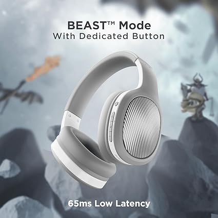 boAt Rockerz 460 Wireless Over Ear Headphones w/Up to 30hrs Playtime, 40mm Drivers (White)