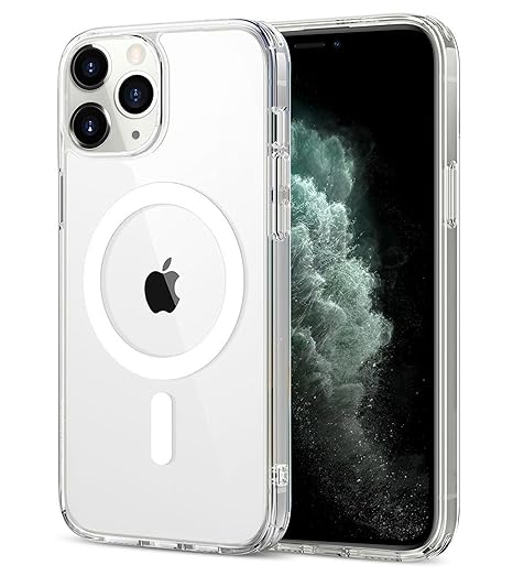 iPhone 11 Pro Max Back Case Cover | Compatible with MagSafe | Scratch-Resistant Back Case Cover | Clear