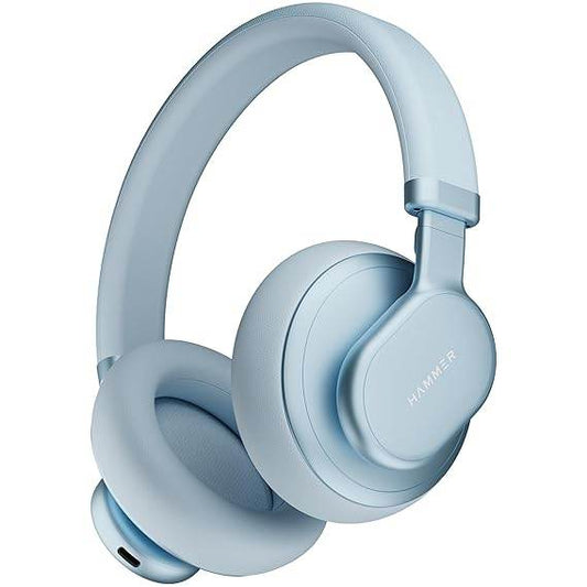 HAMMER Bash Max Over The Ear Wireless Bluetooth Headphones with Mic, Upto 40 Hours Playtime, Bluetooth 5.3, Workout (Blue) - Rajputtrade