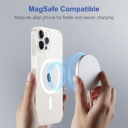 iPhone 12 Pro Max Back Case Cover | Compatible with MagSafe| Clear