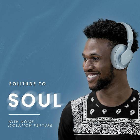 HAMMER Bash Max Over The Ear Wireless Bluetooth Headphones with Mic, Upto 40 Hours Playtime, Bluetooth 5.3, Workout (Blue) - Rajputtrade