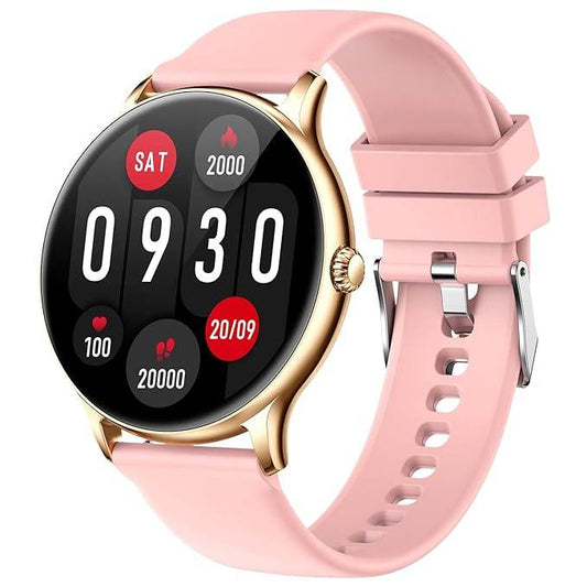 Fire-Boltt Phoenix Smart Watch with Bluetooth Calling 1.3,120+ Sports Modes, 240 * 240 PX High Res (Gold Pink) - Rajputtrade
