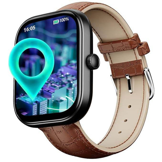 boAt Wave Sigma 3 w/Turn-by-Turn Navigation, 2.01" HD Display, Emergency SOS Smart Watch for Men & Women(Brown Leather) - Rajputtrade
