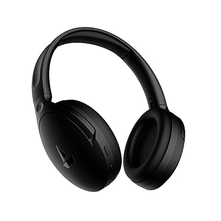 boAt Rockerz 551ANC Hybrid Active Noise Cancellation Over Ear Headphones with Up to 100H Playtime, ASAP Charge (Black)