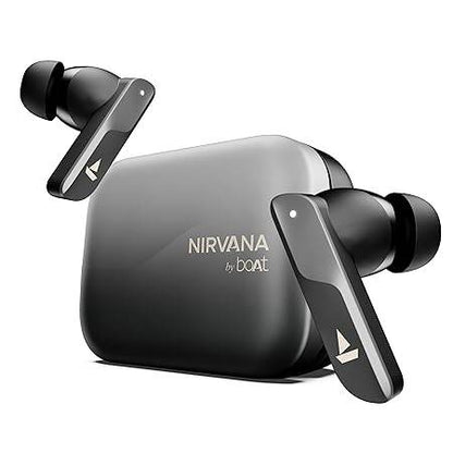 boAt New Launch Nirvana X TWS, Knowles Dual Drivers, Hi-Res Audio LDAC, App Support,4Mic ENx (Black) - Rajputtrade