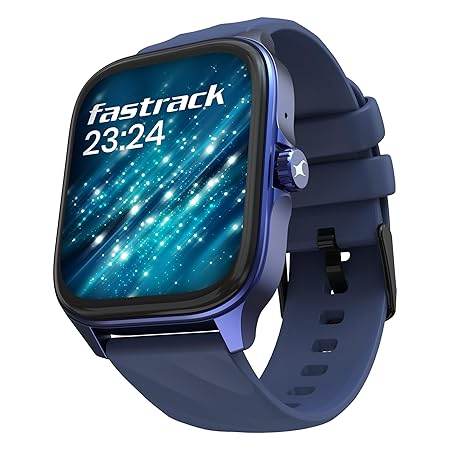 Fastrack New Astor FS1 PRO Smart Watch, Large Super AMOLED Display (1.97") AOD, Smartwatch Faces, IP68 (Blue) - Rajputtrade