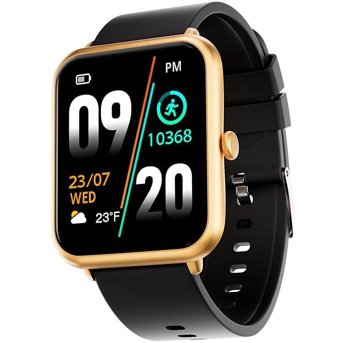Fire-Boltt Ninja Call Pro Smart Watch Dual Chip Bluetooth Calling, 42.92mm (1.69 inch) Display (Dark Gold Black) - Rajputtrade