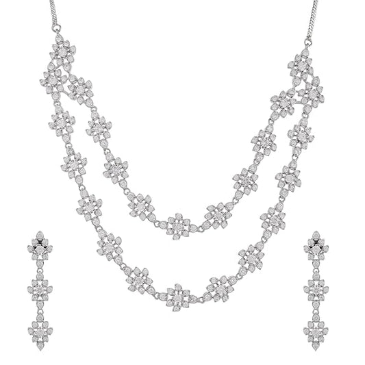 Starlight Danica Layered Necklace Set For Women Jewellery Set - Rajputtrade