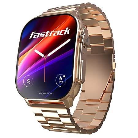 Fastrack Astor FS2 Pro Smart Watch, 1.96” AMOLED Display, 410*502 Pixel Resolution, Upto 5 Day Battery, IP68 (Rose Gold) - Rajputtrade