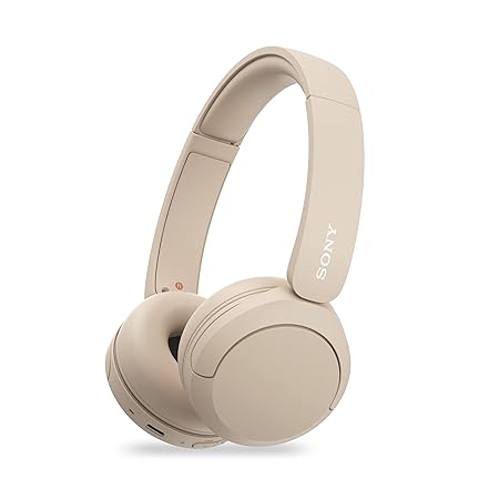 Sony WH-CH520 Wireless Bluetooth Headphones with Mic, Up to 50Hrs Battery, Voice Assistant, Customized EQ-Beige - Rajputtrade