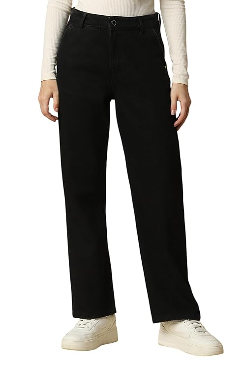 Women's Regular Jeans, Black (Size 30) - Rajputtrade