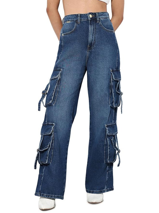 Women's Regular Jeans, Dark Blue Denim (Size 30) - Rajputtrade
