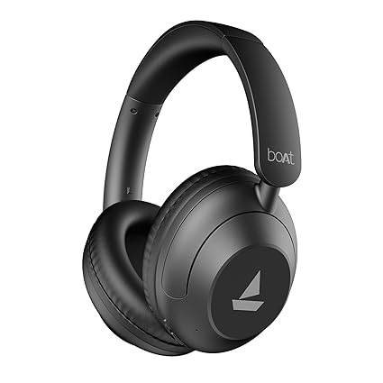 boAt New Launch Rockerz 650 Pro, Touch/Swipe Controls, Dolby Audio, 80Hrs Battery, Wireless Headphone with Mic (Black) - Rajputtrade