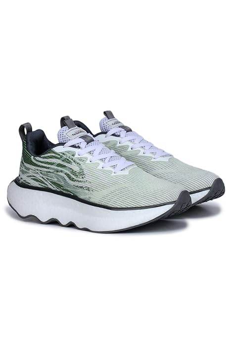 Columbus Viper Sports Shoes - Running Shoes | Walking Shoes (White & Olive) - Rajputtrade