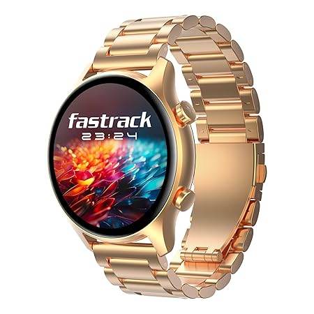Fastrack Astor FR2 Pro Smart Watch, 1.43” AMOLED Display, IP68 (Rose Gold) - Rajputtrade