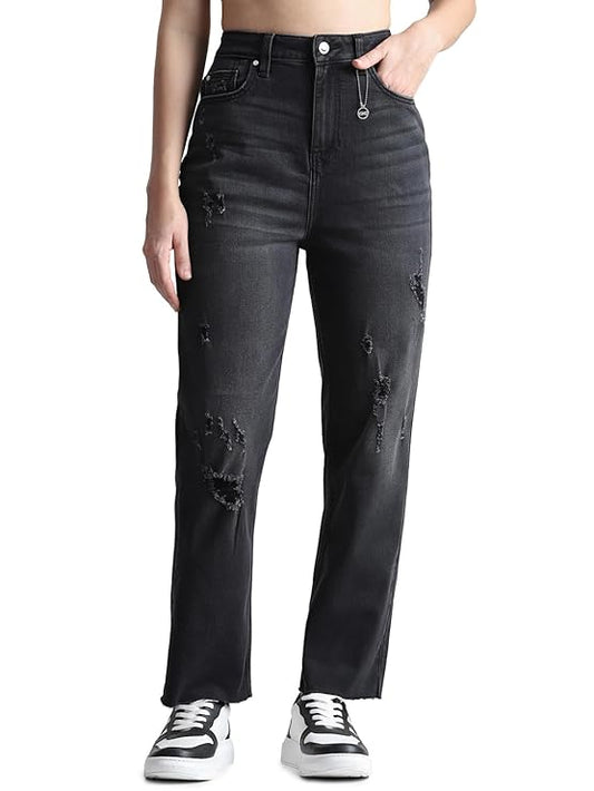 Women's Regular Jeans, Black (Size 29) - Rajputtrade