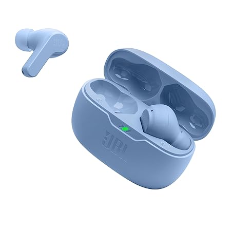 JBL Vibe Beam in-Ear Wireless Earbuds (TWS) with Mic,App for Customized Extra Bass Eq,32 Hours Battery (Blue) - Rajputtrade