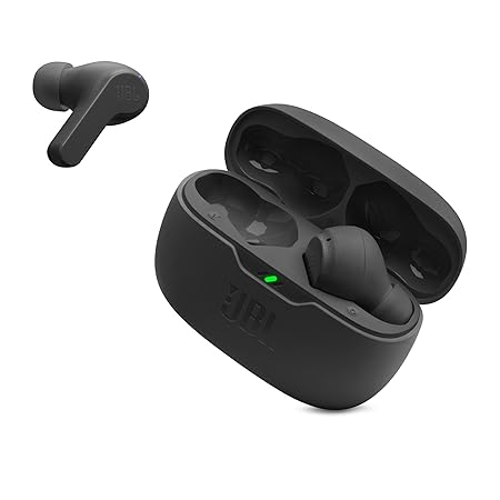 JBL Vibe Beam in-Ear Wireless Earbuds (TWS) with Mic, App for Customized Extra Bass Eq, 32 Hours Battery (Black) - Rajputtrade