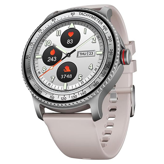 boAt Lunar Discovery w/ 1.39" (3.5 cm) HD Display, Smart Watch for Men & Women(Cherry Blossom)