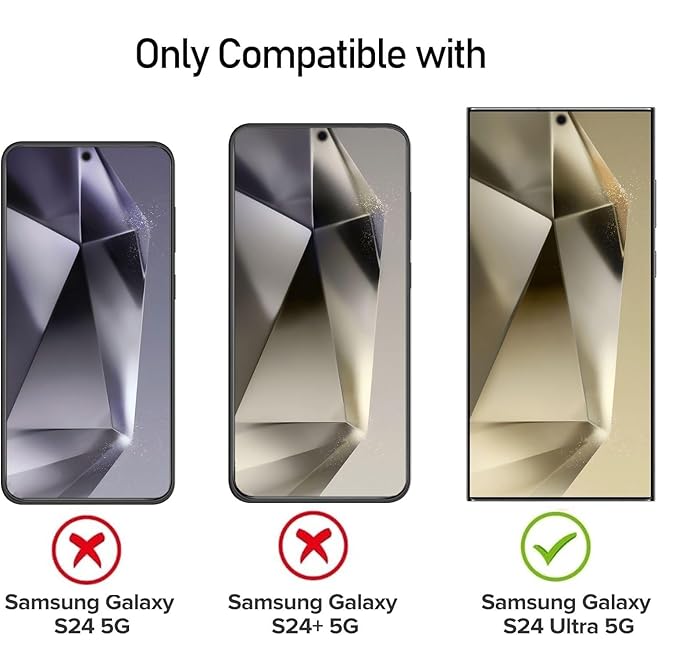 Samsung Galaxy S24 Ultra 5G tempered glass with Full Edge Protection