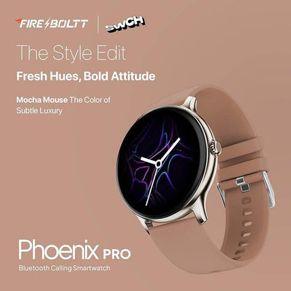 Fire-Boltt Phoenix Pro Smart Watch 1.39 inch Bluetooth Calling, Metal Body with 120+ Sports Modes, SpO2 (Mocha Mouse) - Rajputtrade