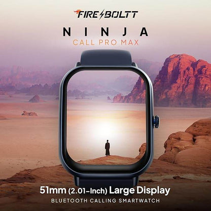 Fire-Boltt Ninja Call Pro Max Smart Watch 2.01 inch Display, Bluetooth Calling, Voice Assistance (Blue) - Rajputtrade