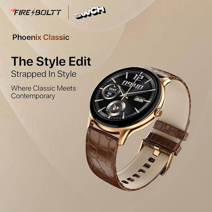 Fire-Boltt Phoenix Classic Smart Watch 1.39 inch Bluetooth Calling, Metal Body with 120+ Sports Modes, SpO2 (Brown Classic) - Rajputtrade