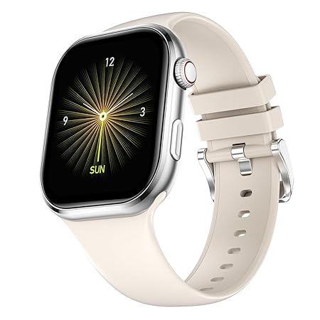 ire-Boltt Brillia Smart Watch with 51.3mm (2.02 inch) AMOLED Display, Bluetooth Calling, SpO2 (Brillia, Starlight) - Rajputtrade
