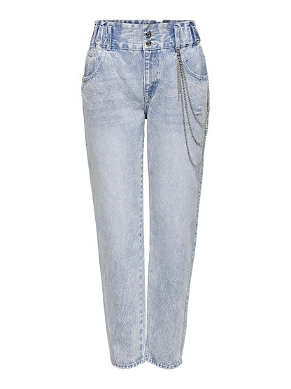 Regular Fit Ankle Length Cotton Womens Jeans, Blue (Size 32) - Rajputtrade