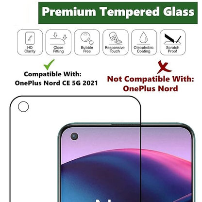 Tempered Glass Screen Guard Protector for OnePlus Nord CE 5G 2021, Realme X7 Max/Realme GT 5G / GT Master Edition Black