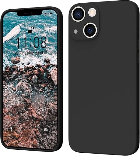 iPhone 13 / iPhone 14 6.1 Inch Shockproof Slim Back Cover Liquid Silicone Case (Blue)