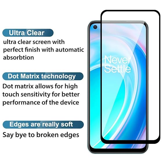 OnePlus Nord CE 2 lite 5G Tempered glass with Full Edge Protection and Easy Installation Kit